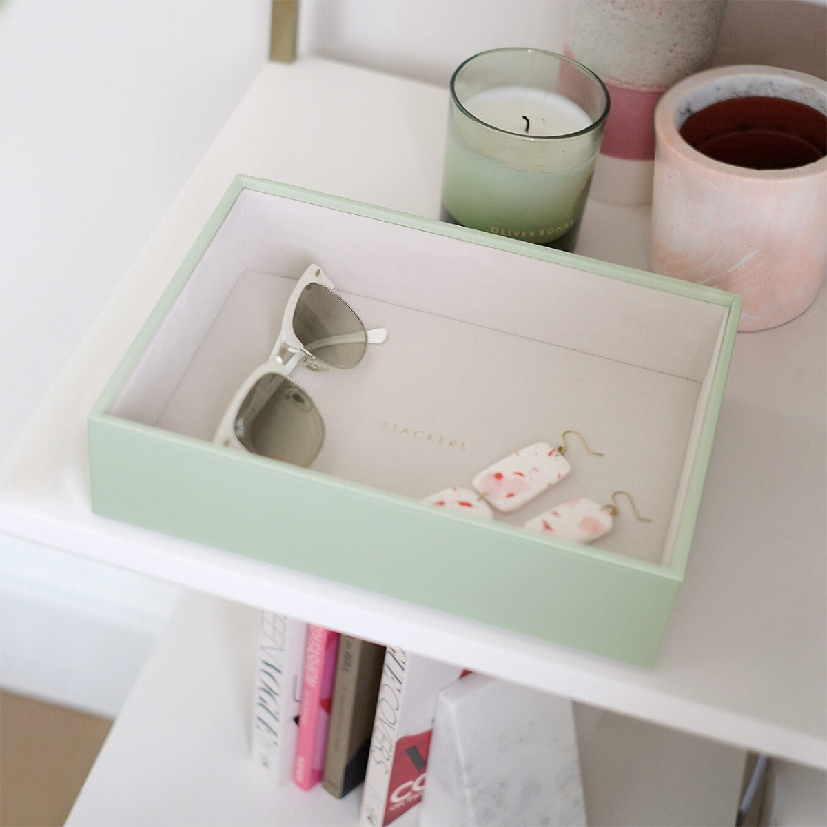 Stackers Sage Green Classic Chunky Jewellery Layer | Open-Tray Storage ...