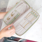 Sage Green Jewellery Roll Stackers