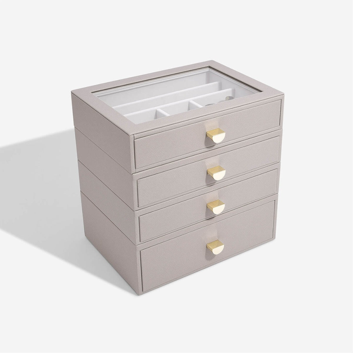 Taupe Classic Drawers Set Of 4 Stackers
