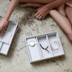 Grey Velvet Watch & Bracelet Pad - Jewellery Box Accessories - Stackers Australia