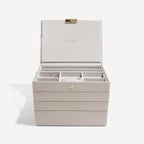 Taupe Classic Jewellery Box Set of 4 Stackers