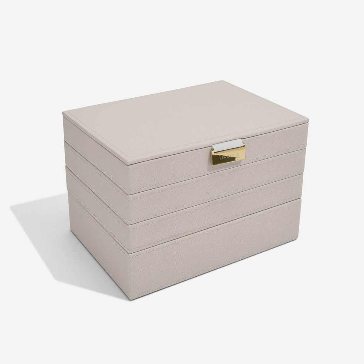Taupe Classic Jewellery Box Set of 4 Stackers