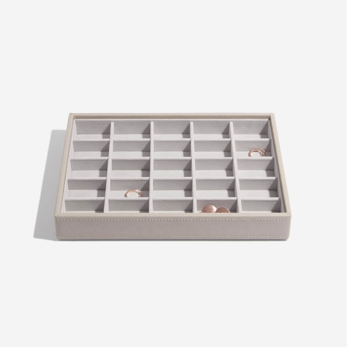 Taupe Classic Jewellery Box Set of 4 Stackers