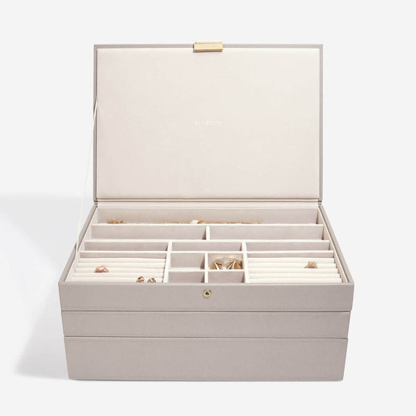 Taupe Supersize Jewellery Box - Jewellery Box - Stackers Australia