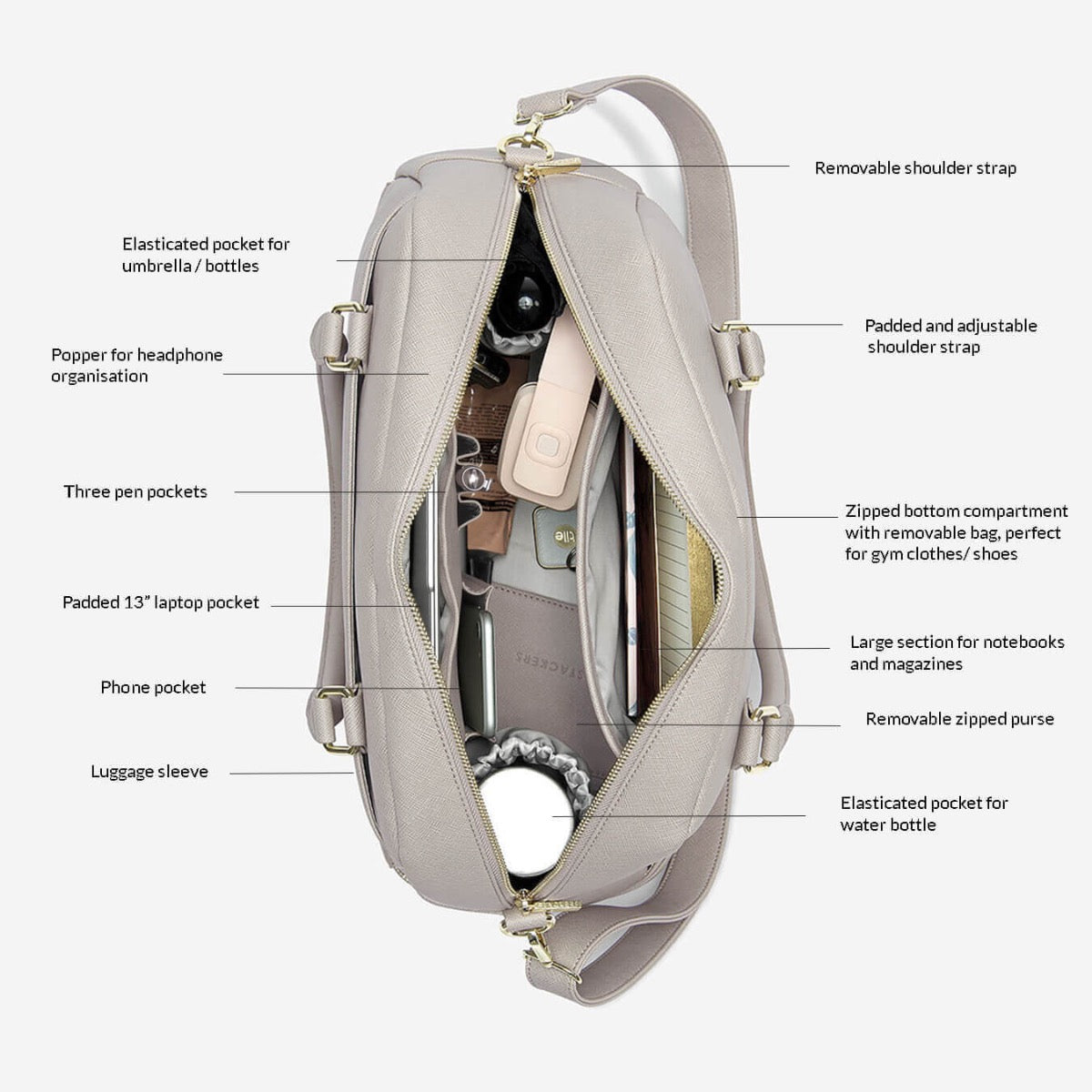 Taupe Handbag Stackers