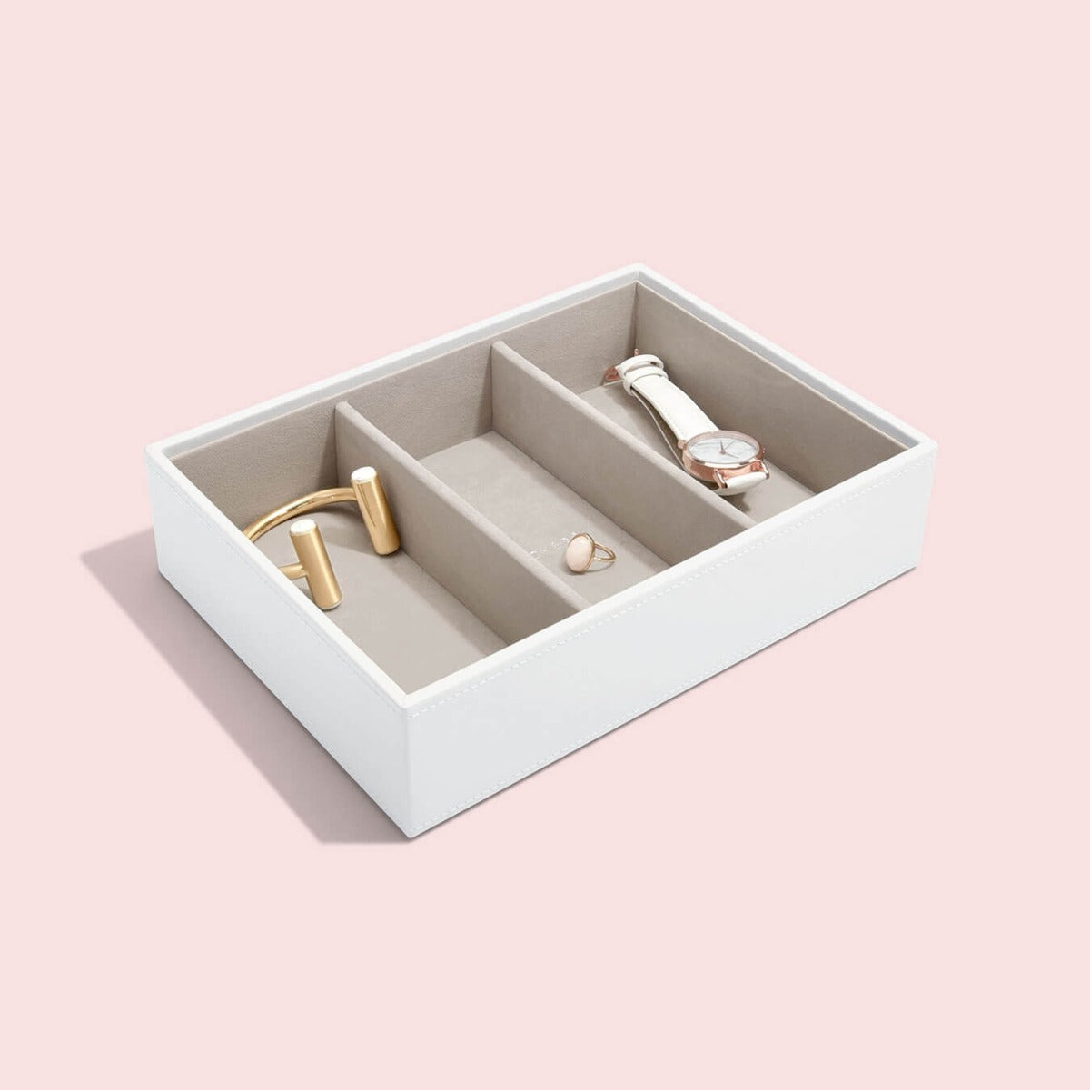 White Classic Watch & Accessory Layer Stackers