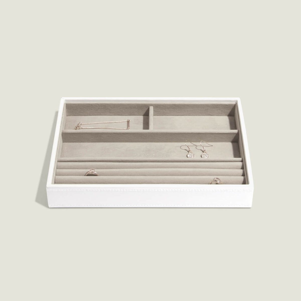 White Classic Jewellery Box Set of 4 - Jewellery Box - Stackers Australia