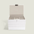 White Classic Jewellery Box Set of 4 - Jewellery Box - Stackers Australia