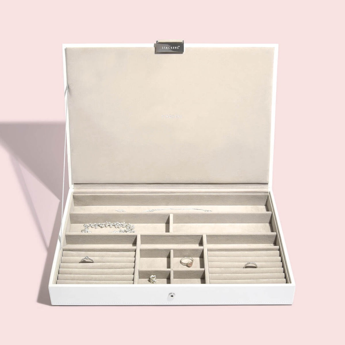 White Supersize Jewellery Box Lid Stackers