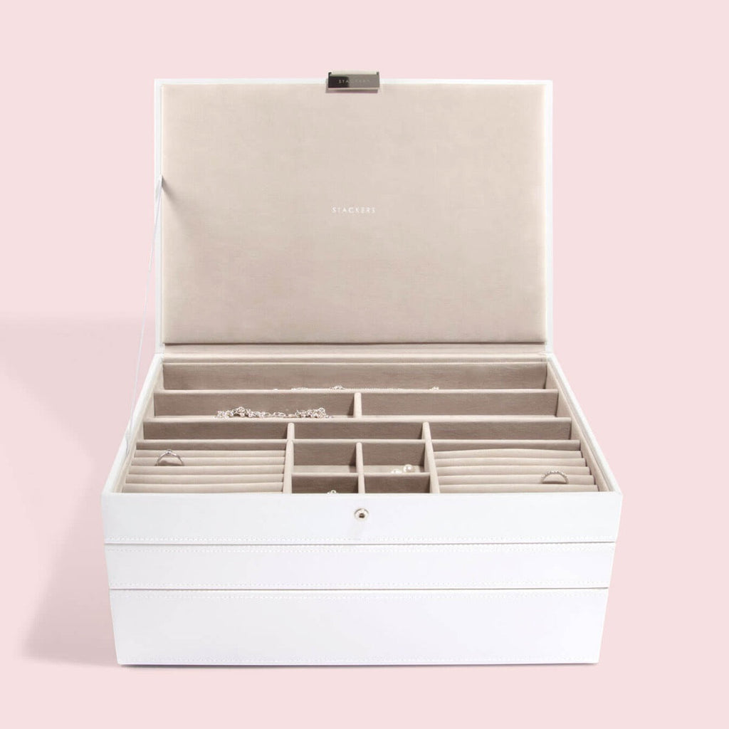 White Supersize Jewellery Box Stackers