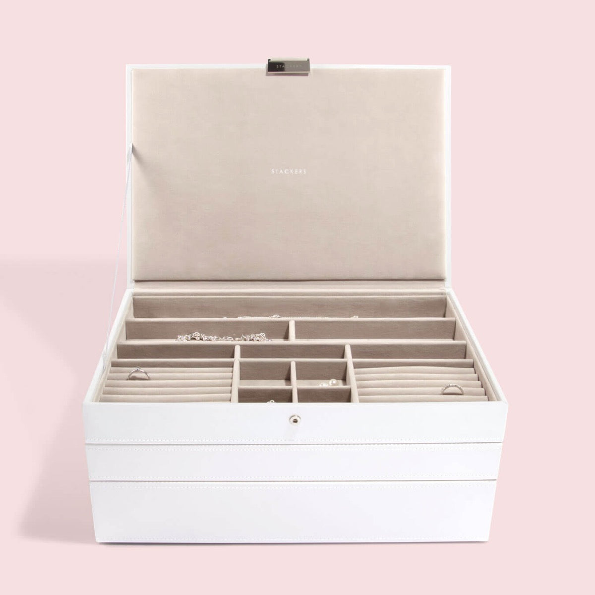 White Supersize Jewellery Box - Jewellery Box - Stackers Australia
