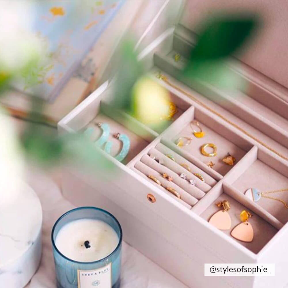 White Classic Jewellery Box Stackers