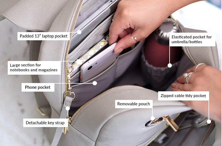 Taupe Backpack Stackers