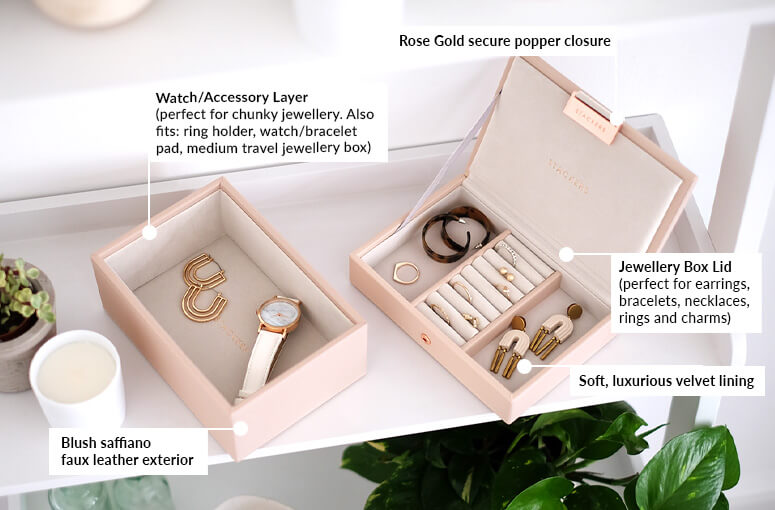 Blush Mini Jewellery Box Stackers