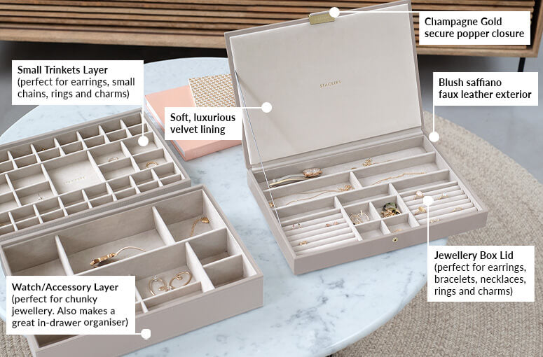 Taupe Supersize Jewellery Box Stackers