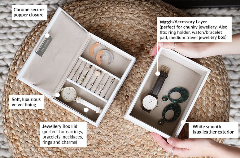 White Mini Jewellery Box Stackers