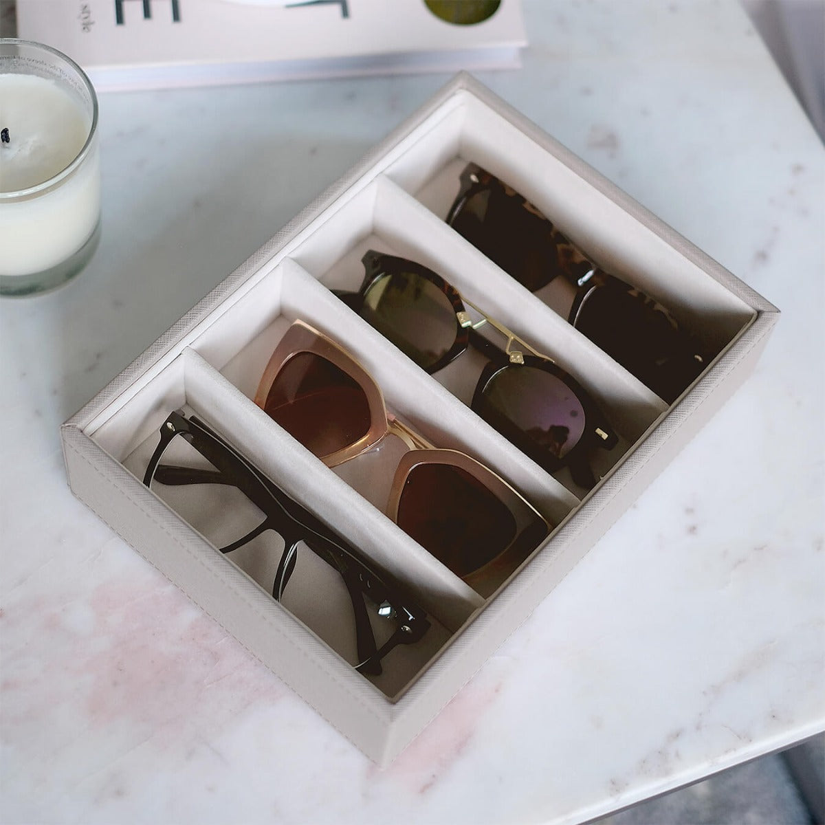 Taupe Classic Glasses & Accessory Layer Stackers