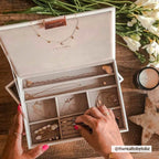 White & Rose Gold Classic Jewellery Box Stackers