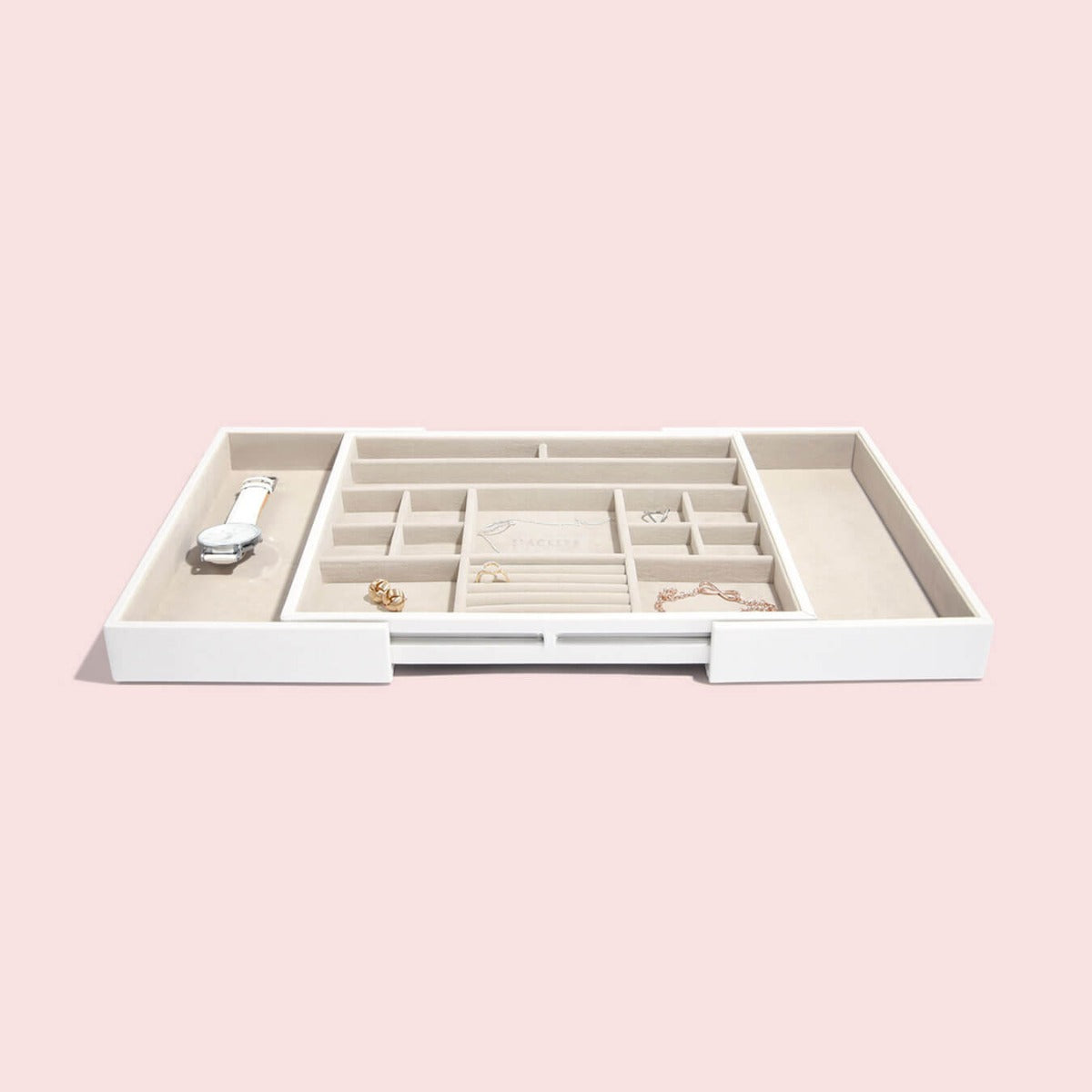 White Medium Jewellery Slider Stackers