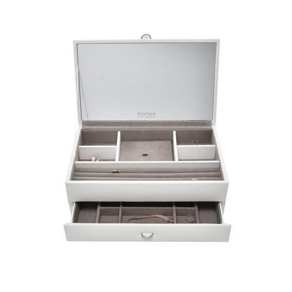 Medium White Boutique Jewellery Box - Jewellery Box - Stackers Australia